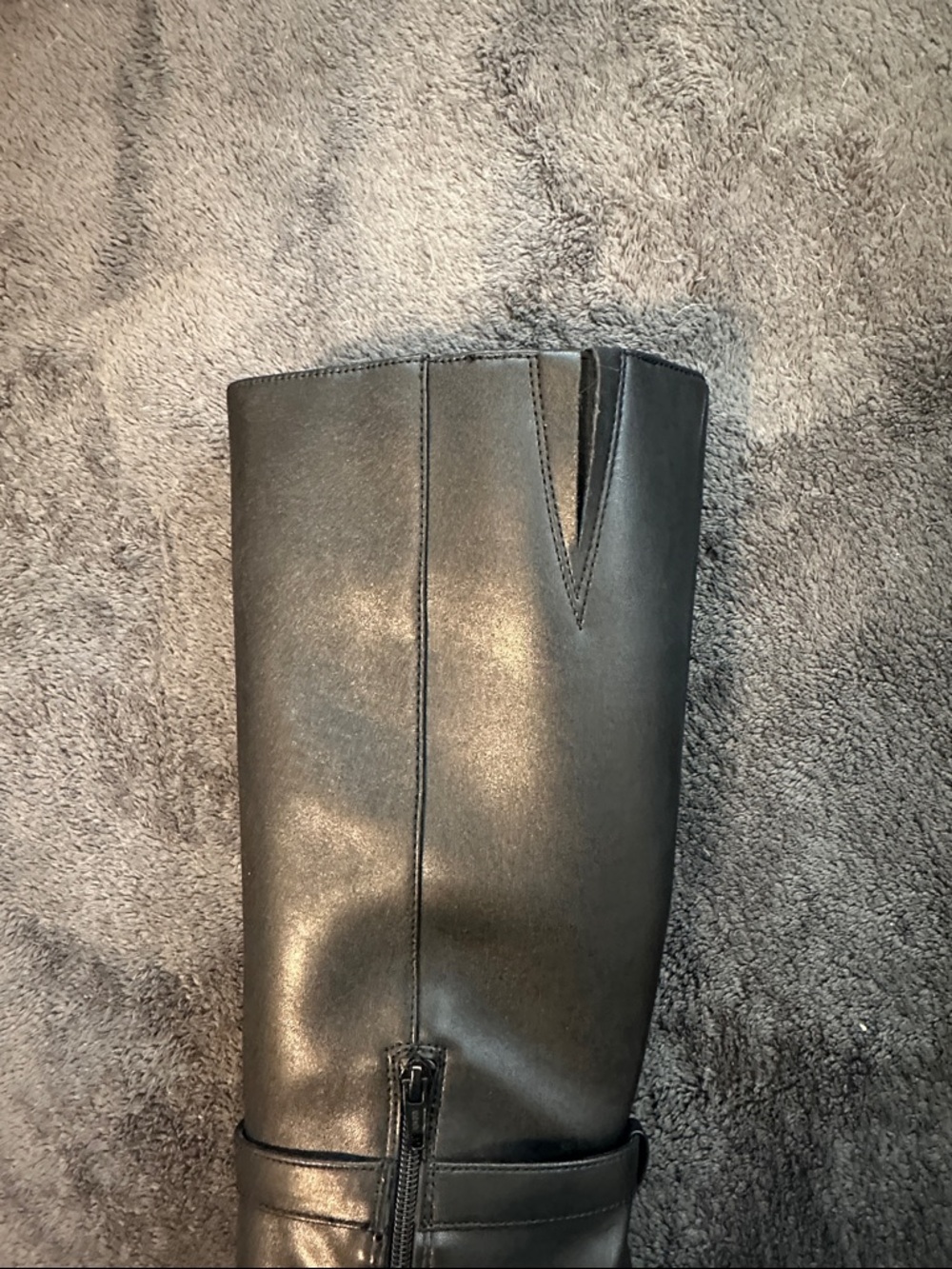 a new day Black Knee-High Wedge Boots with Buckle Detail - Picture 4 of 6